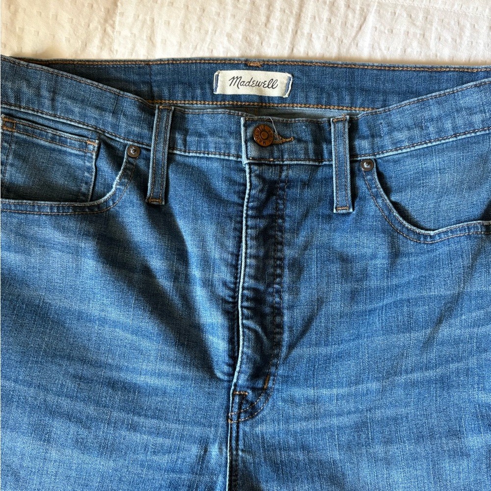 Madewell 11 inch high rise Skinny 31 Blue Jeans Classic Medium Wash